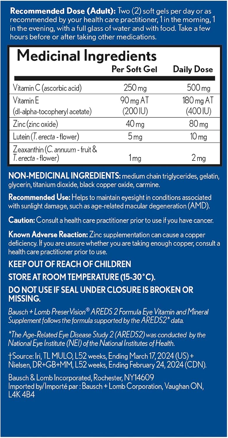 PreserVision AREDS 2 Eye Vitamin & Mineral Supplement